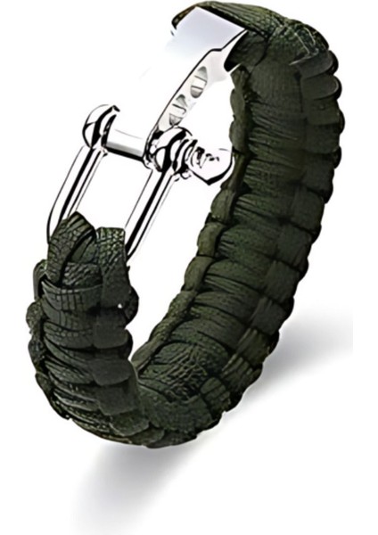 Paracord Paraşüt Ipi Outdoor Bileklik 3 Kademeli U Klips
