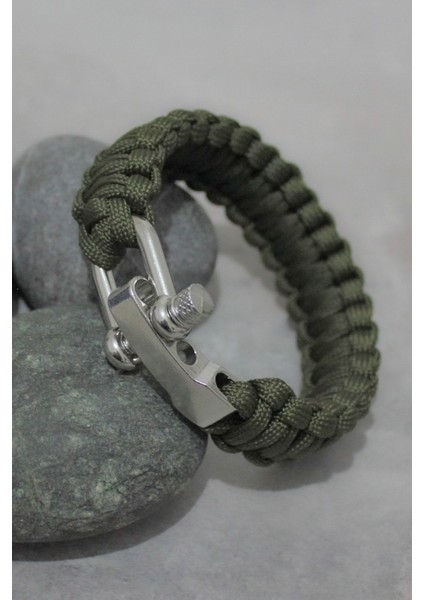 Paracord Paraşüt Ipi Outdoor Bileklik 3 Kademeli U Klips modelleri