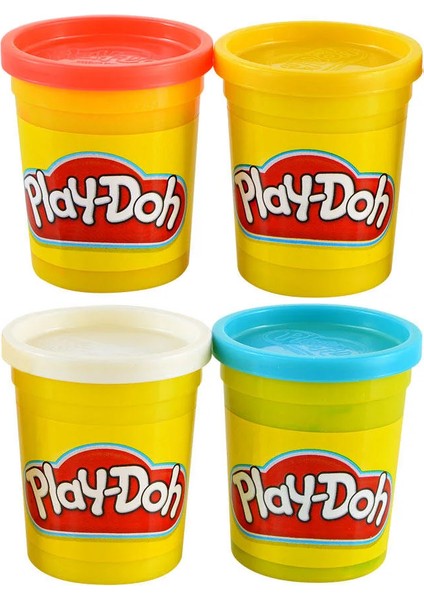 Ottoland Kırtasiye Oyun Hamuru 4 Lü Paket Play-Doh Anaokulu Ilkokula Kolay Şekil Alan Çocuk Dostu Rengarenk