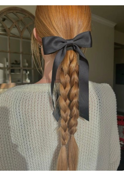 Yeni Sezon Saten Fiyonk Kurdele Toka Siyah