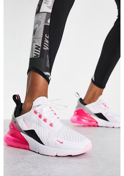 Air Max 270 G. S. White Pink Sneaker Günlük Spor Ayakkabı Beyaz Pembe