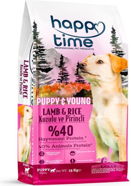 Puppy & Young Kuzu Etli ve Pirinçli Köpek Maması 15 kg