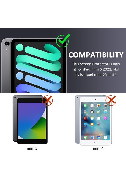 Apple iPad Mini 6 (2021) Çizilmeye ve Kırılmaya Dayanıklı Esnek Şeffaf Flexible Nano Ekran Koruyucu A2567 A2568 A2569