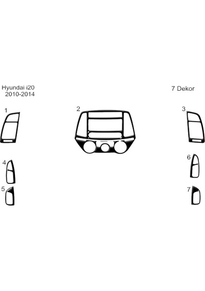 Marscockpitdesign Hyundai I20 Konsol Kaplama-Maun Kaplama 2010-2014