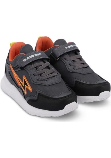 Erkek Çocuk Spor Ayakkabı Kaoru Sneaker Ayakkabı Koyu Gri SA23LF006-230