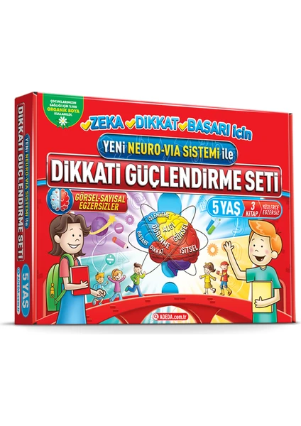 Adeda Yayıncılık Dikkati Güçlendirme Seti Anasınıfı 5 Yaş - Osman Abalı