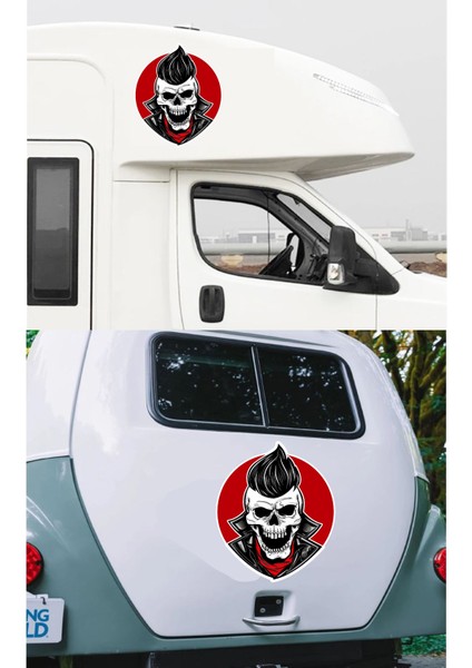 Yakışıklı Kurukafa Araba Oto Motosiklet Karavan Sticker 00470 fırsatları