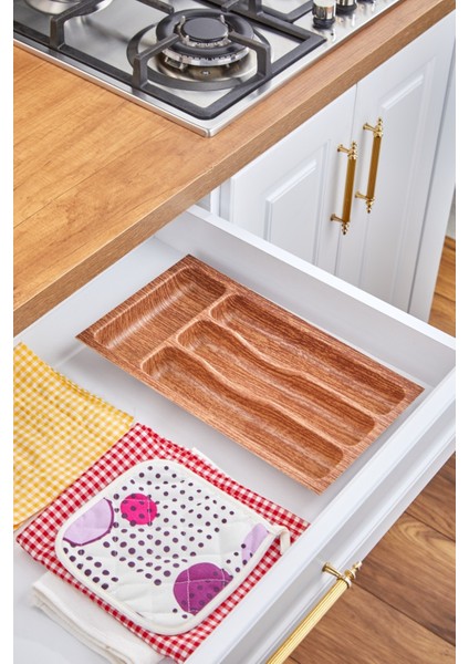 Lüks 4 Bölmeli Çekmece Içi Kaşıklık 37X21 cm fiyatları