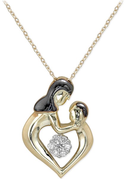 Pırlanta Anne Çocuk Kolye