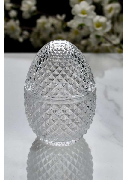 Diamond Yumurta Form Cam Şekerlik - Dekoratif Obje fiyatları
