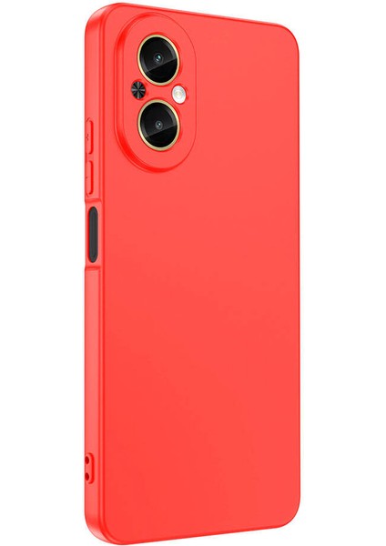 Realme 12 Lite Kılıf Mara Lansman Silikon Mat Soft Kamera Korumalı Kırmızı