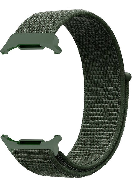 Samsung Galaxy Watch Ultra 47MM Kordon Cırtcırt Kumaş Ayarlanabilir Koyu Yeşil