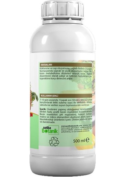 500 ml Sebzeler Için Bitki Besini - Topraktan