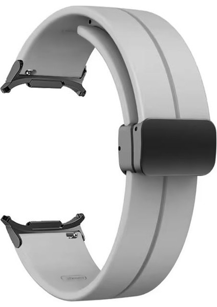 Samsung Galaxy Watch Ultra 47MM Kordon Silikon Ayarlanabilir Mıknatıslı HS24 Gri