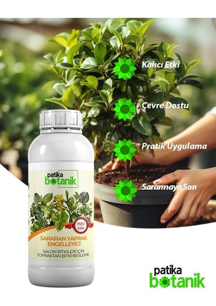 500 ml Sararan Yaprak Engelleyici - Süs Bitkileri Için - Topraktan
