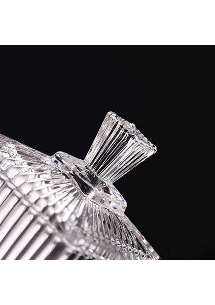 Kare Line Çizgi Desen Kapaklı Cam Şekerlik modelleri