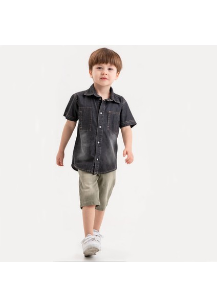 Kids Erkek Çocuk Kot Kısa Kol Alt Üst Takım