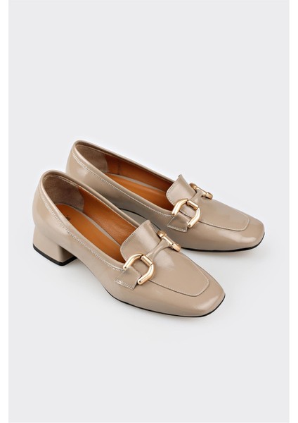 Vizon Deri Kadın Topuklu Ayakkabı fiyatları