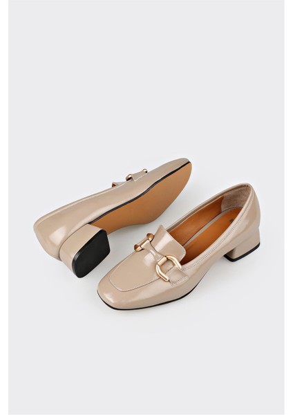 Vizon Deri Kadın Topuklu Ayakkabı indirimleri