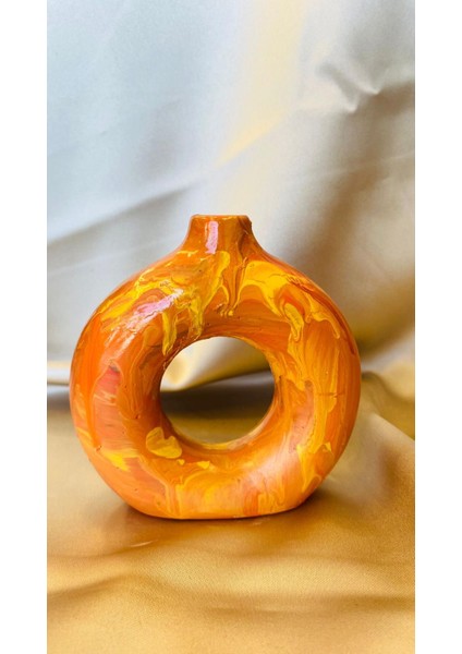 Dekoratif Turuncu Biblo Vazo