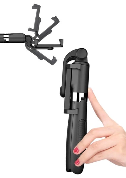 Vos Versa L01 Bluetooth Kumandalı Selfie Çubuğu Tripod VVE1102