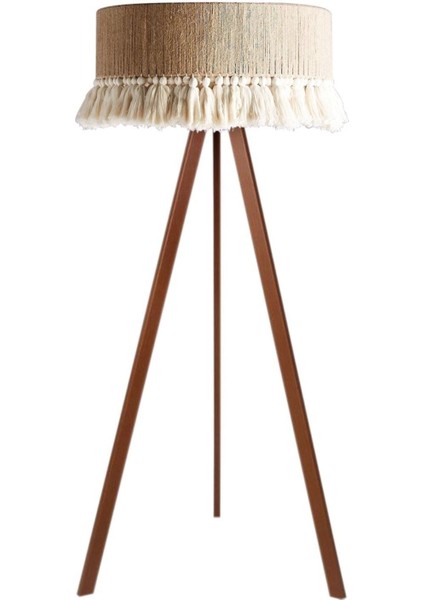 E27 Sevimm Lambader Jüt Halat Dogal Makrome Mdf 3 Ayaklı Lambader Tripod Lambaderler Ahşap Beyaz 1 fiyatları