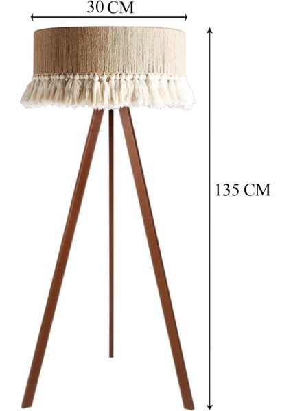 E27 Sevimm Lambader Jüt Halat Dogal Makrome Mdf 3 Ayaklı Lambader Tripod Lambaderler Ahşap Beyaz 1 modelleri