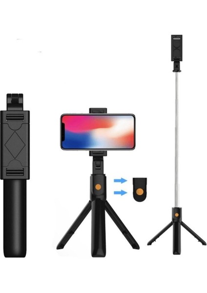 Vos Versa Q07 Bluetooth Kumandalı Selfie Çubuğu Tripod VVE1106