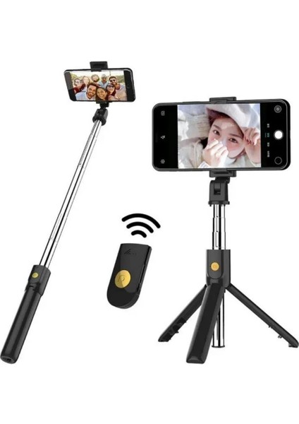 Vos Versa Q07 Bluetooth Kumandalı Selfie Çubuğu Tripod VVE1106