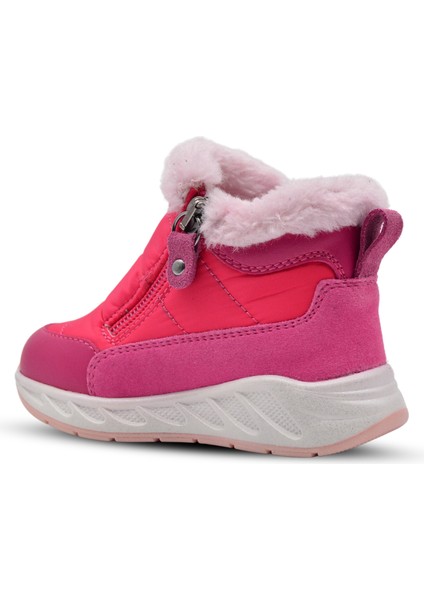 Manarola Çift Fermuarlı Içi Peluş Kürklü Paraşüt Kumaş Kız Çocuk Bot Fuşya modelleri