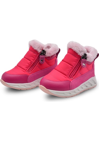 Manarola Çift Fermuarlı Içi Peluş Kürklü Paraşüt Kumaş Kız Çocuk Bot Fuşya indirimleri