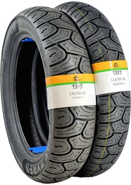 130/90-15 ve 110/90-16 Takım Tl (Tubeless - Dubleks) Chopper Lastiği
