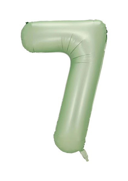 7 Rakam Yeşil Folyo Balon 40 Inç 100 cm