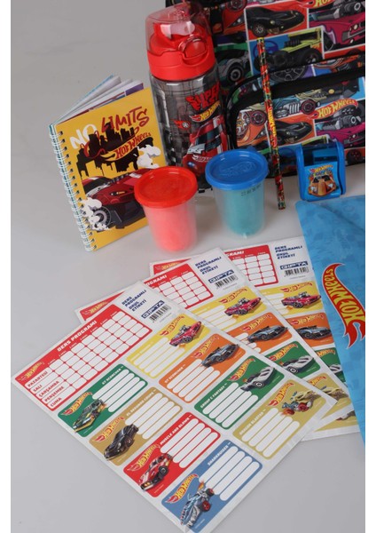 Yeni Sezon Lisanslı Hot Wheels Okul,kalem Çantası Ile Matara,beslenme Kabı ve Kırtasiye Seti Çıtçıt Dosya,kalem,silgi,kumbara,kalemtraş,resim Defteri,okul Etiketi indirimleri
