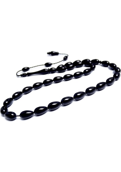 Erzurum Oltu Taşı Tesbih Eşsiz Su Damlası Tasarımı ve El İşçiliği