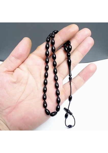 Erzurum Oltu Taşı Tesbih Eşsiz Su Damlası Tasarımı ve El İşçiliği indirimleri