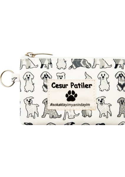 Cesur Patiler Köpek Desenli Anahtarlıklı Mini Çanta 13CMX10CM