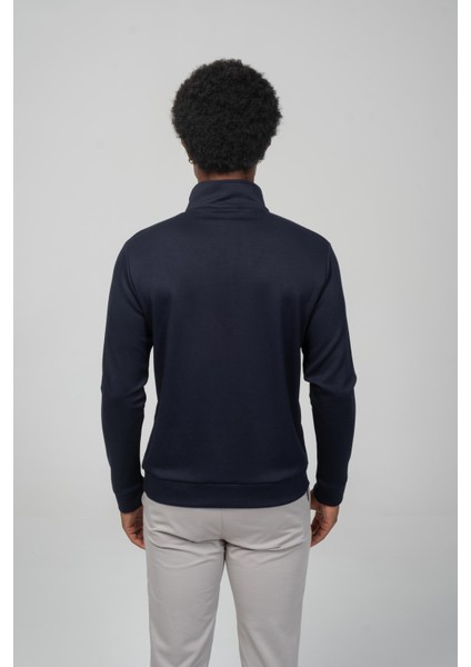 Erkek Regular Fit Teknolojik Kumaş Ipeksi Pamuk Yarım Fermuarlı Sweatshirts fırsatları