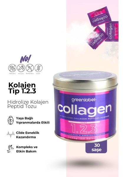 Greenlabel Collagen Tıp 1.2.3 30 x 5 Gr. Kolajen