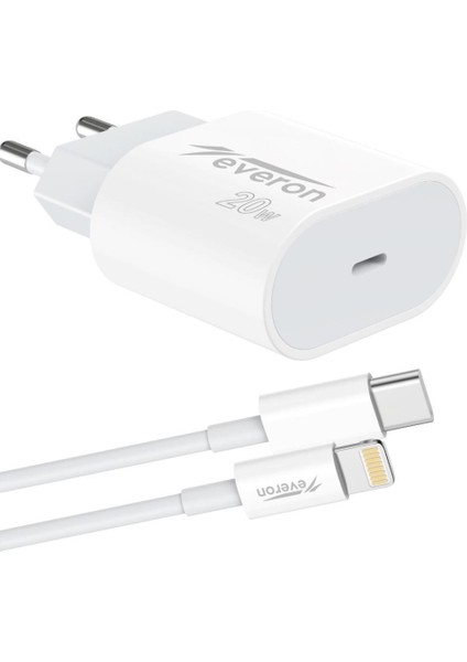 20W Pd Typec Iphone Kablolu Şarj Cihazı EVR-013-I