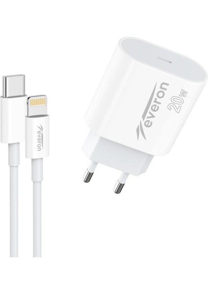 20W Pd Typec Iphone Kablolu Şarj Cihazı EVR-013-I