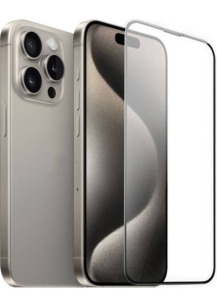 iPhone 16 Pro Max Uyumlu GT-010 Anti-Reflective Ultra Ince Temperli Cam Ekran Koruyucu Siyah