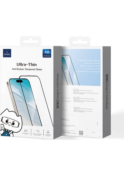 iPhone 16 Pro Max Uyumlu GT-010 Anti-Reflective Ultra Ince Temperli Cam Ekran Koruyucu Siyah indirimleri