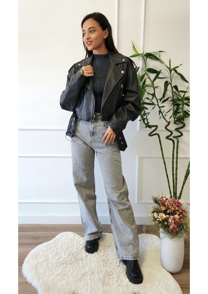 Yüksek Bel Boyfriend Jeans