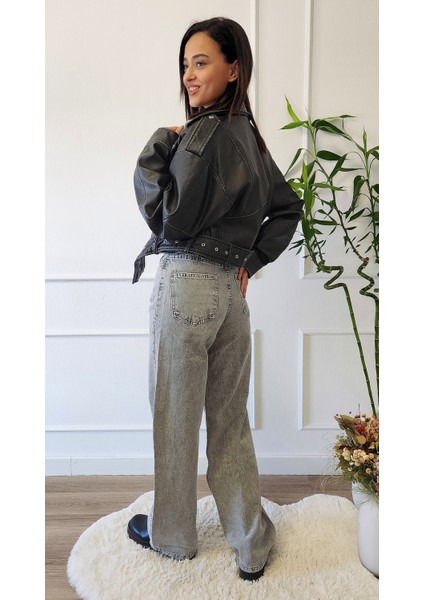 Yüksek Bel Boyfriend Jeans