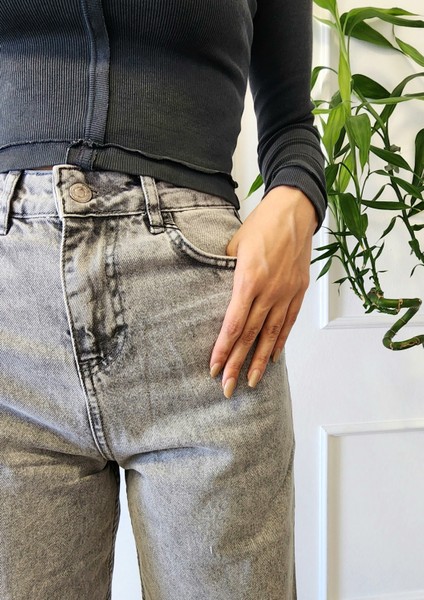 Yüksek Bel Boyfriend Jeans