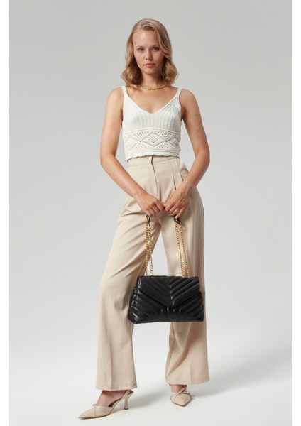 Kadın Üç Bölmeli Kapitone Nakışlı Gold Zincir Askılı Kadın Omuz Çantası fiyatları