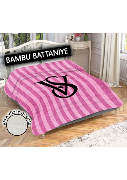 Doruklar Home Collection Dekoratif Modern Desenli %100 Bambu Kumaşlı Battaniye