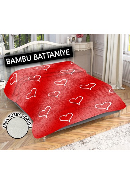 Doruklar Home Collection Dekoratif Modern Desenli %100 Bambu Kumaşlı Battaniye