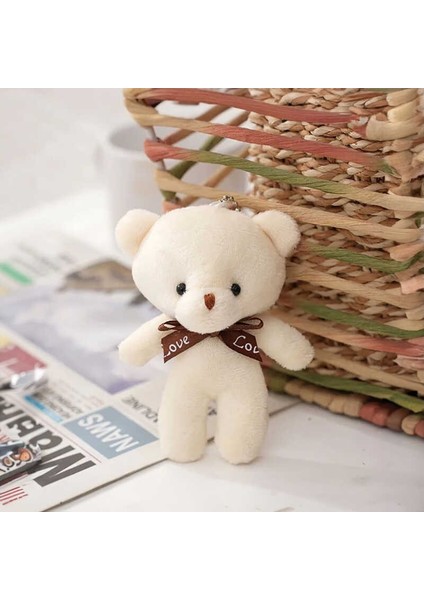 Peluş Ayıcık Anahtarlık Krem Renkli 4 Adet fiyatları
